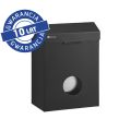 Kosz do damskich toalet MERIDA STELLA BLACK LINE z  pojemnikiem na torebki higieniczne, pojemność 4,4 l, czarny